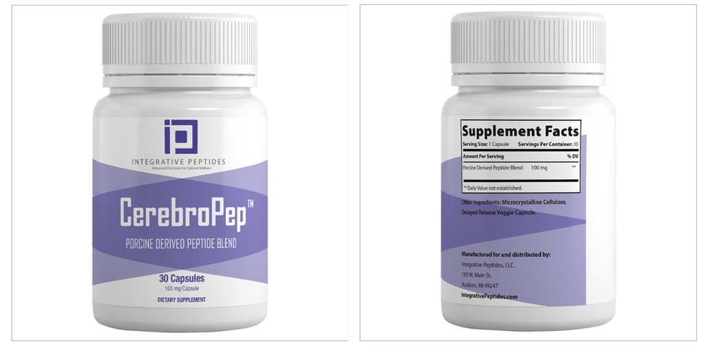 New! CerebroPep Integrative Peptides - 30 Capsules