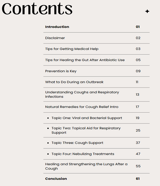 Cough Outbreak Guide: Natural and Effective Remedies for Managing Coughs at Home - Digital eBook