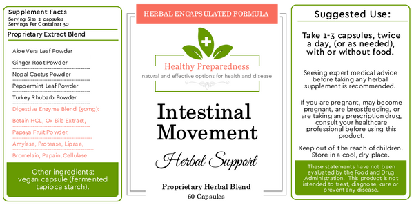 Intestinal Movement Formula