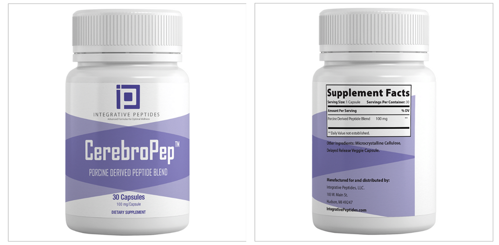 New! CerebroPep Integrative Peptides - 60 Capsules