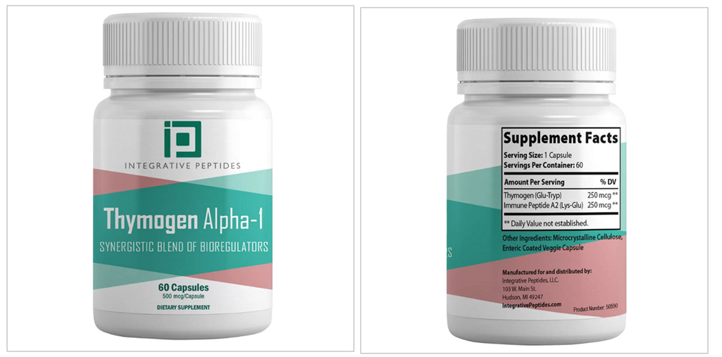 New! Thymogen Alpha 1 - Integrative Peptides - 60 Capsules