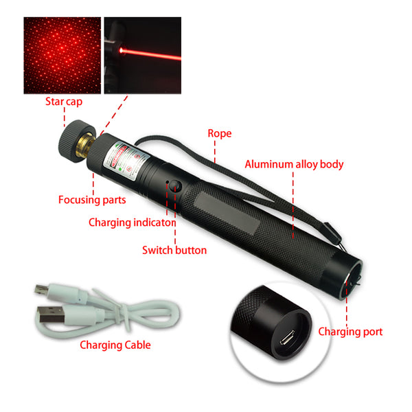Rechargeable Red Laser Light - 650nm
