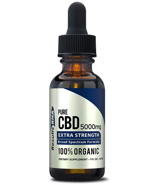 CBD Oil - Pure 5000 mg, Broad-Spectrum, THC-Free, Rapid-Absorption