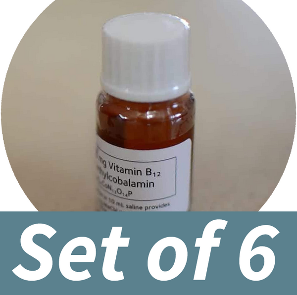 Pure, Pharmaceutical B12 Vials - Set of 6 (198 Doses) - Ends April 11th